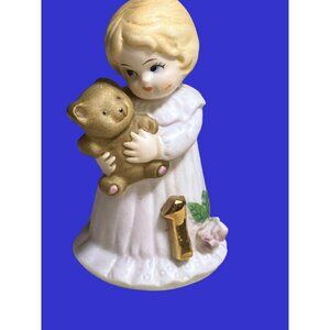 Growing Up Birthday Girls Figurine Age 1 By Enesco 1981 Porcelain Made In Korea